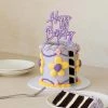 Party Animal Direct HAPPY BIRTHDAY PURPLE ACRYLIC TOPPER