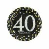 Party Animal Direct SPARKLING CELEBRATION 40TH BIRTHDAY LARGE PAPER PLATES (PACK OF 8)