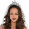Party Animal Direct Dark Side Veiled Tiara Grey Costumes