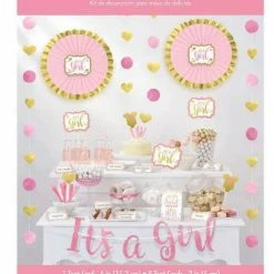 Party Animal Direct IT'S A GIRL TREAT TABLE DECORATING KIT