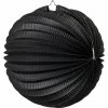 Party Animal Direct BLACK ACCORDION PAPER LANTERN 35CM
