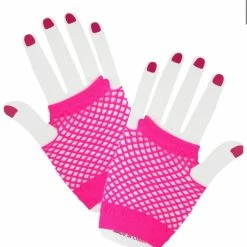 Party Animal Direct Pink Fishnet Gloves