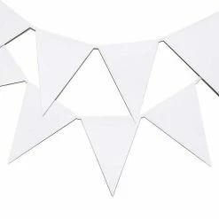 Party Animal Direct WHITE PENNANT BANNER