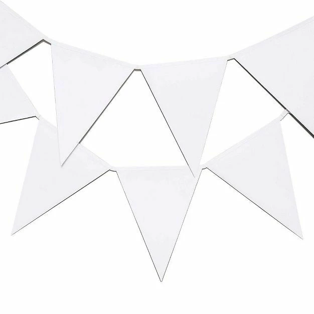 Party Animal Direct WHITE PENNANT BANNER