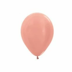 Party Animal Direct Metallic Rose Gold 30cm Latex Balloon (10 Pieces) Plain Latex Balloons