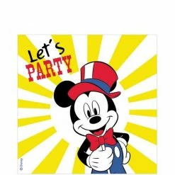 Party Animal Direct Disney Mickey Carnival Lunch Napkins Pack Of 16