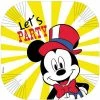 Party Animal Direct Disney Mickey Carnival 25cm Square Plate Pack Of 8 Mickey Mouse