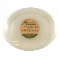 Alpen Sugarcane Oval Plates 325x260mm Natural P10 Eco Range