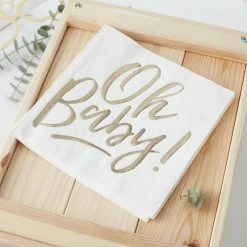 Ginger Ray OH BABY! BABY SHOWER NAPKINS