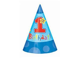 Party Animal Direct One-derful Party Hats (8piece) 1st Birthday