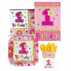 Party Animal Direct 1st Birthday One-derful 40 Piece Party Pack - Girl