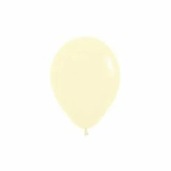 Party Animal Direct Plain Latex Balloons Pastel Matte Light Yellow 30cm Latex Balloon (10 Pieces)