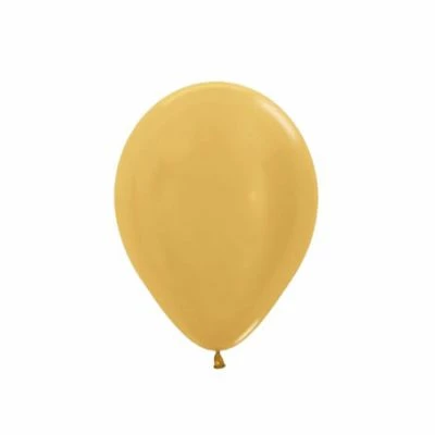 Party Animal Direct Metallic Gold 30cm Latex Balloon (10 Pieces)