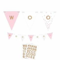 Party Animal Direct Customizable Pennant Banner Rose Gold