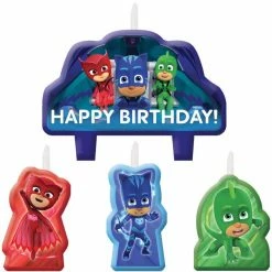 Party Animal Direct Pj Masks Candles ( Set Of 4)