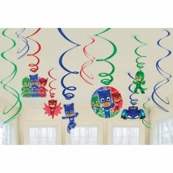 Party Animal Direct Pj Masks Swirl Decorations ( Set Of 12)