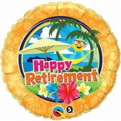 Party Animal Direct HAPPY RETIREMENT FOIL BALLOON Printed Foil Balloons