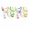 Party Animal Direct Rainbow Swirl Decorations (pack Of 12)