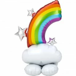 Party Animal Direct AirLoonz Rainbow & Clouds Foil Balloon