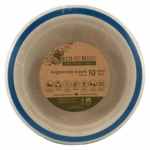 Alpen Eco Range Sugarcane Bowls 160mm Royal Blue P10