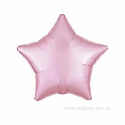 Party Animal Direct Foil Balloons METALLIC PASTEL PINK STAR FOIL