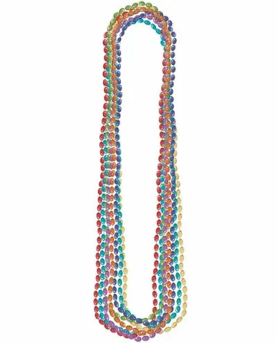 Party Animal Direct Rainbow Metallic Necklaces (8 Pack)
