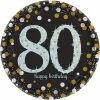 Party Animal Direct 80th Birthday Sparkling Celebration 80th Dinner Plates