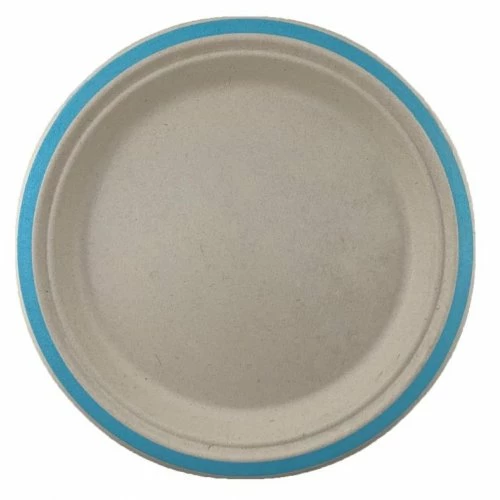Alpen Sugarcane Lunch Plates 180mm Light Blue 10 Pack Eco Range