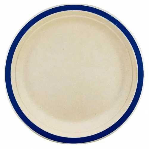 Alpen Eco Range Sugarcane Lunch Plates 180mm Royal Blue 10 Pack