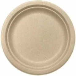 Alpen Eco Range Sugarcane Lunch Plates 180mm Natural P10