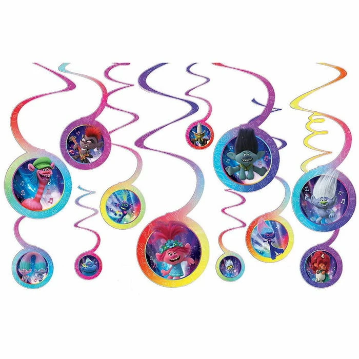Party Animal Direct Trolls World Tour Swirl Decorations