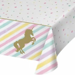 Party Animal Direct Unicorn Party Unicorn Sparkle Table Cloth (1 Piece)