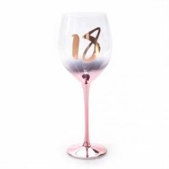 Party Animal Direct 18th Birthday 18th Wine Glass Blush
