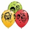 Party Animal Direct Zombie Print 30cm Latex Balloons (10 Pack) Printed Balloons