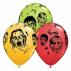 Party Animal Direct Zombie Print 30cm Latex Balloons (10 Pack) Printed Balloons